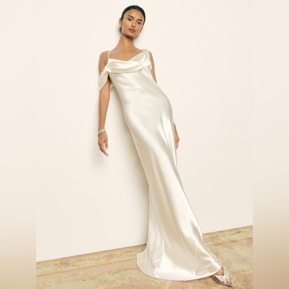 Reformation Rhonda Silk Dress